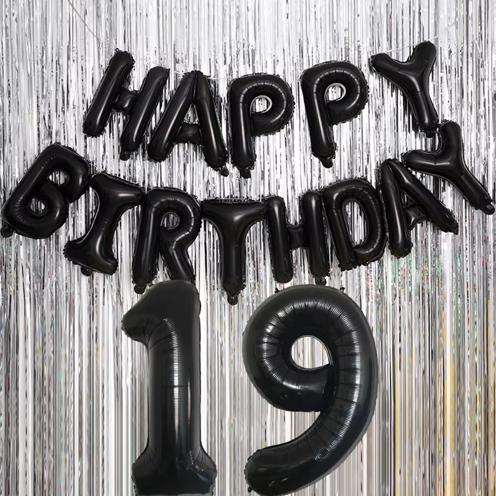 Black Number And Letter Balloon Set – Lilvelle birthday finds