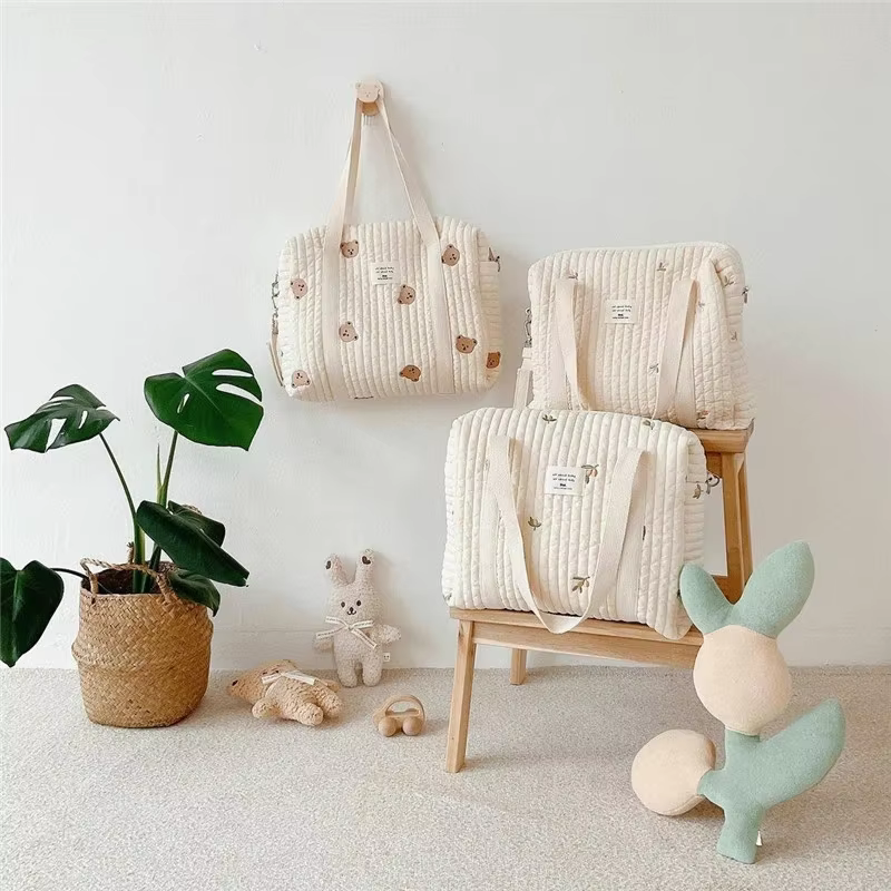 Quilted Embroidered Buggy Bag