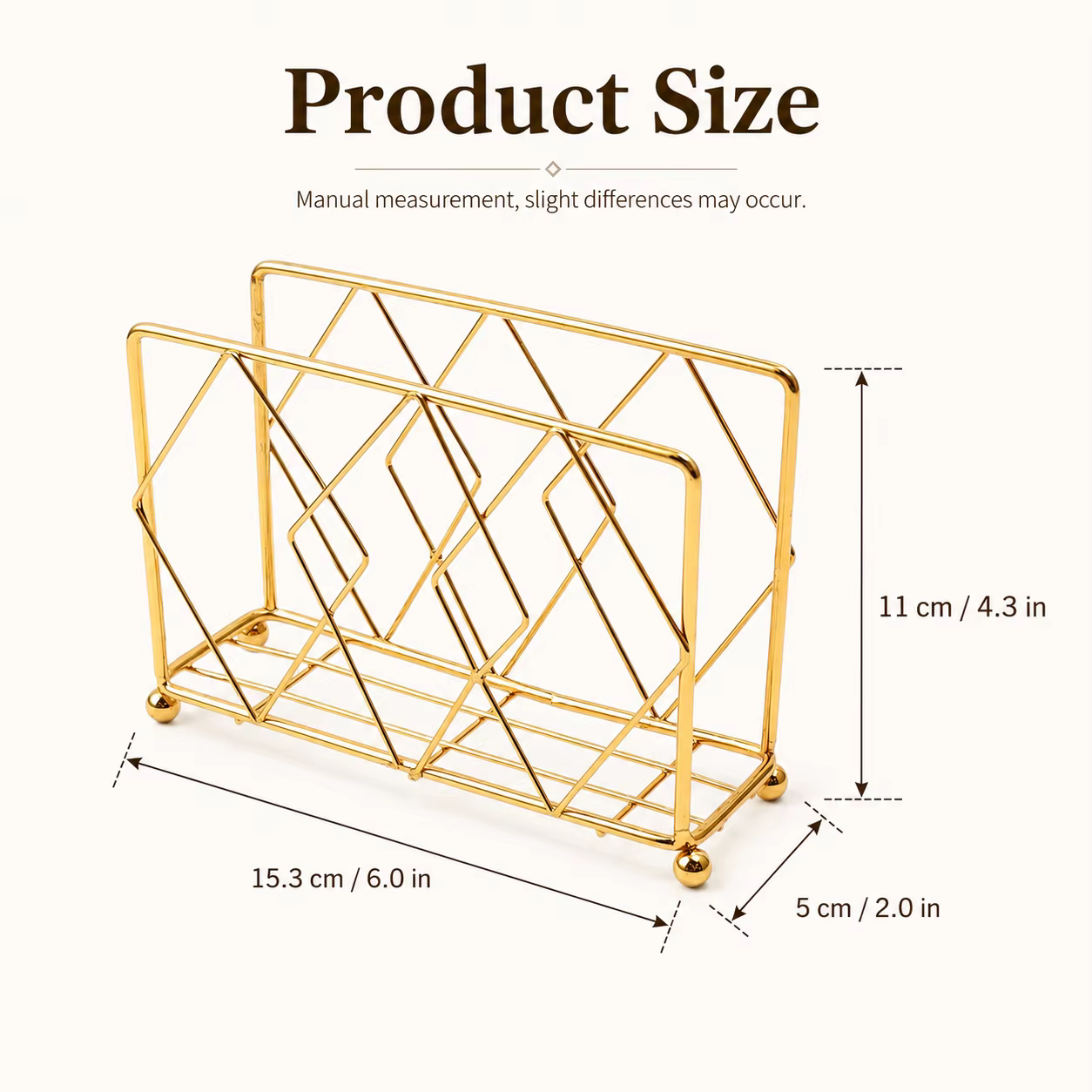 Gold Metal Napkin Holder