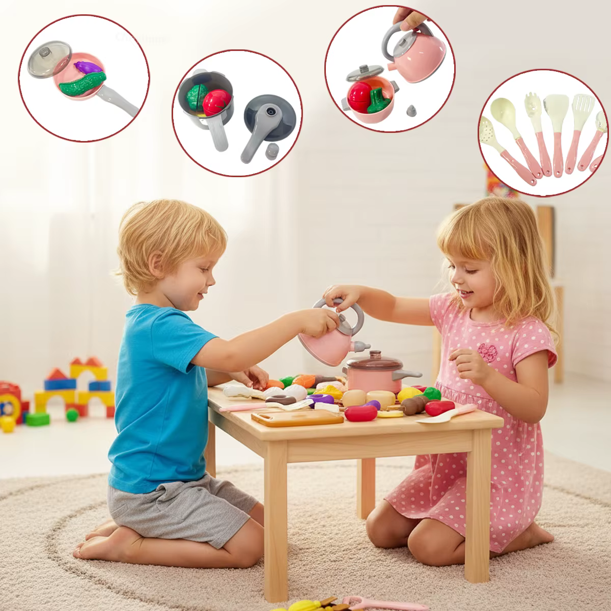 Mini Play Kitchen Set