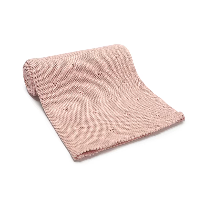 Pointelle Knit Baby Blanket