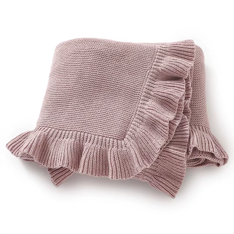 Ruffle Edge Knit Baby Blanket – Lilvelle find