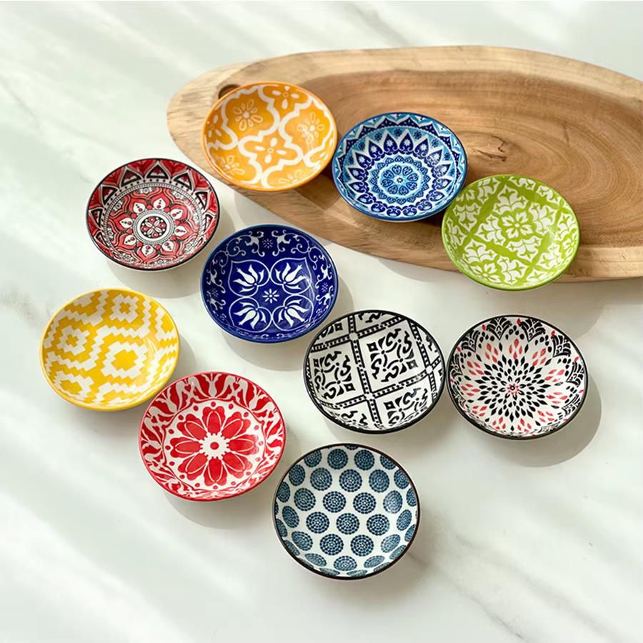 Hand-painted boho sauce dishes – Lilvelle Chanukah party finds
