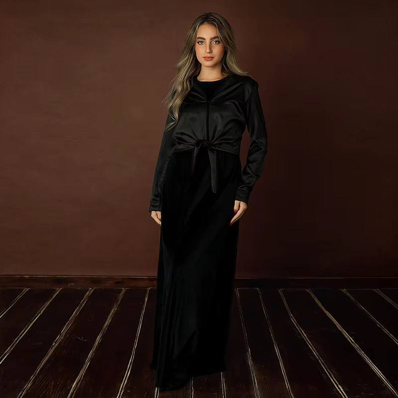 Black Velour Teens' Maxi Dress from Bloom Family Fashion on AliExpress
