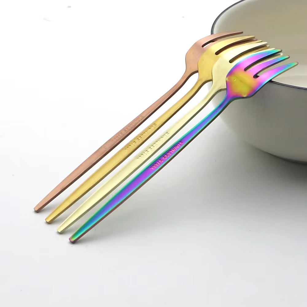 Matte Silver Dessert Forks
