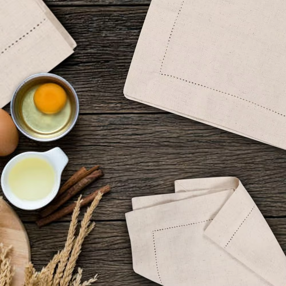Hemstitched Linen Napkins – Set of 6