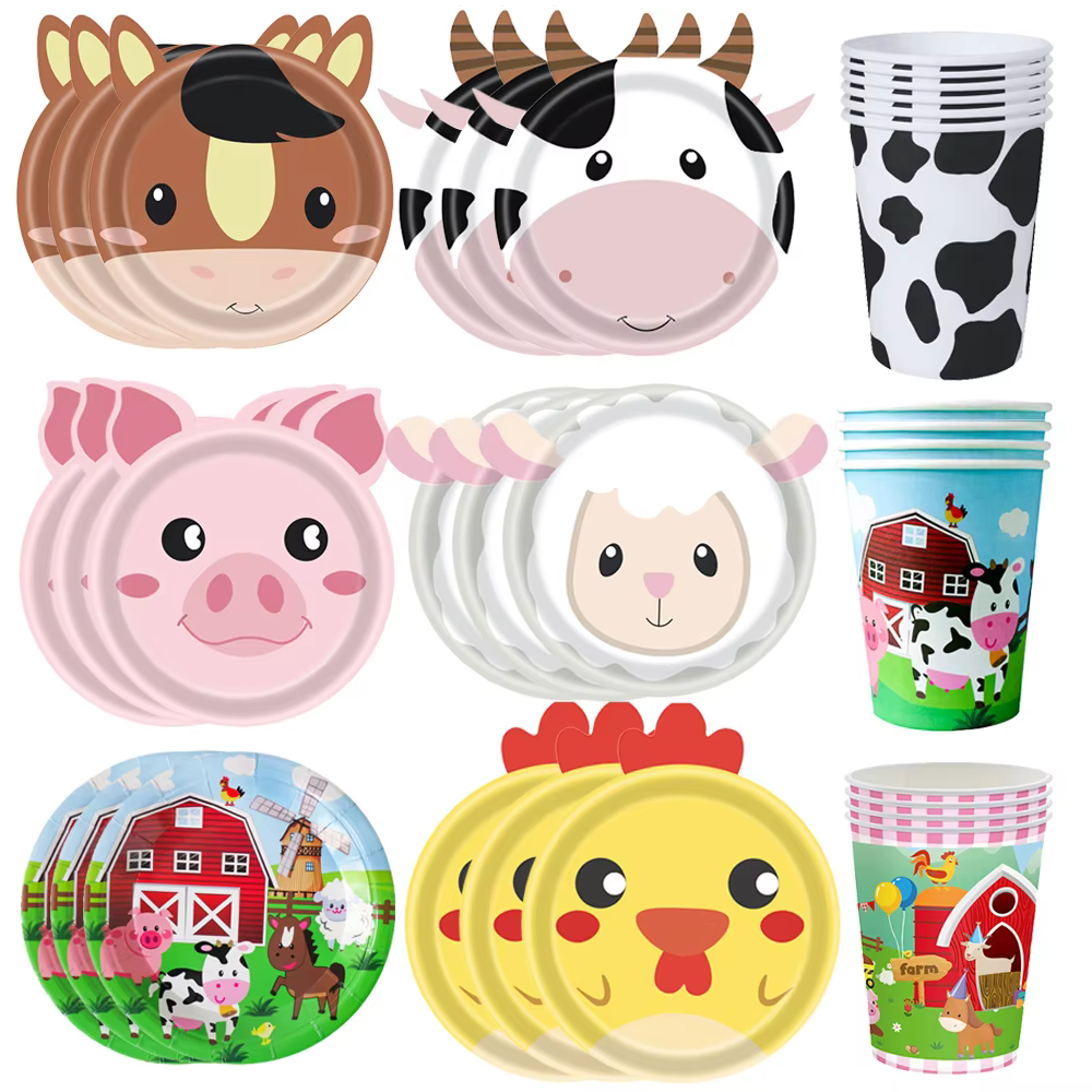 Farm Animal Party Tableware Set – Lilvelle birthday finds