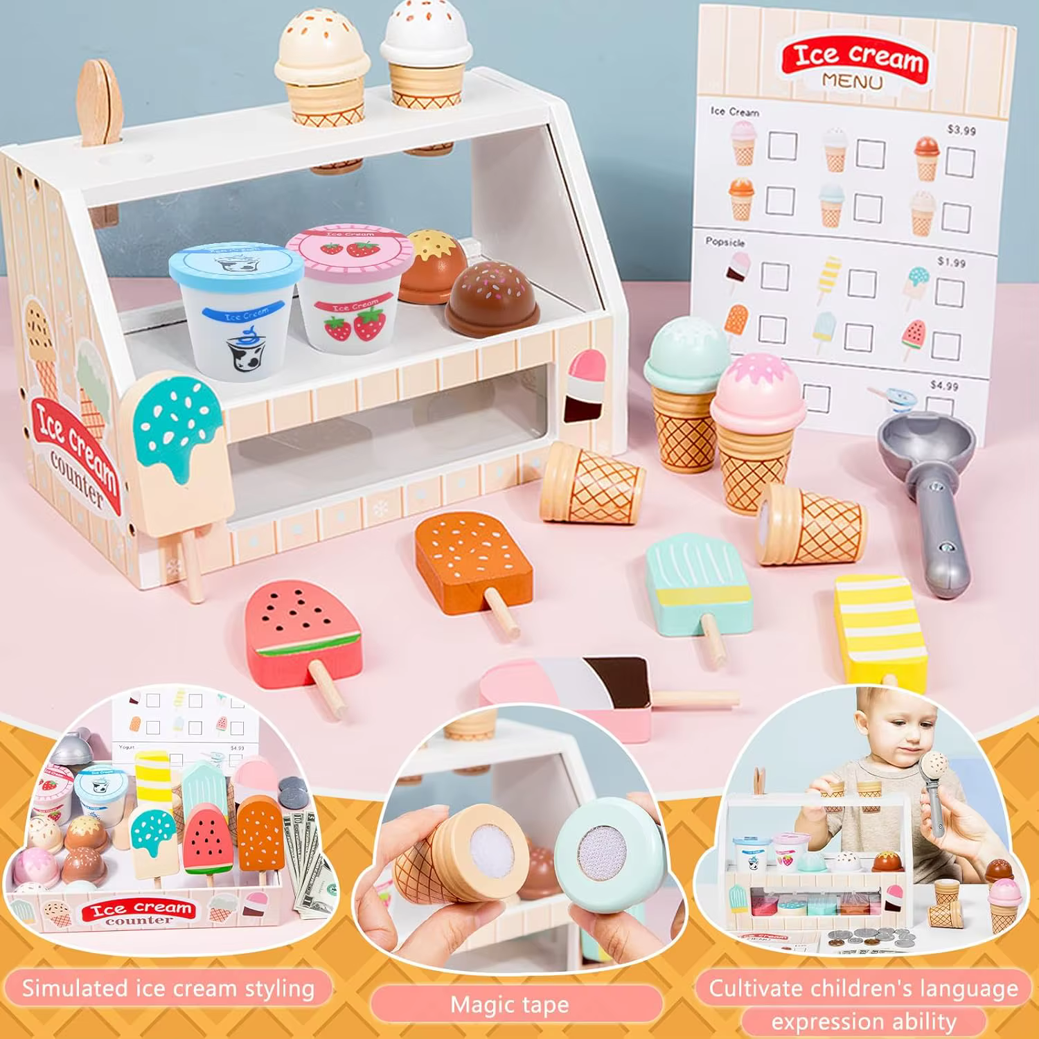 Ice Cream Counter Playset