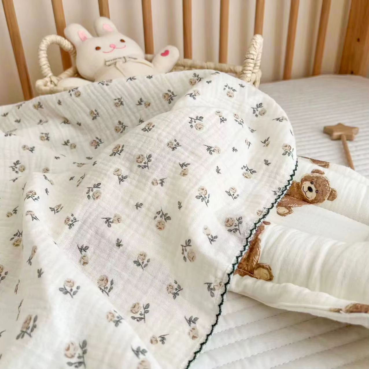 Cotton Muslin Baby Swaddle Blanket