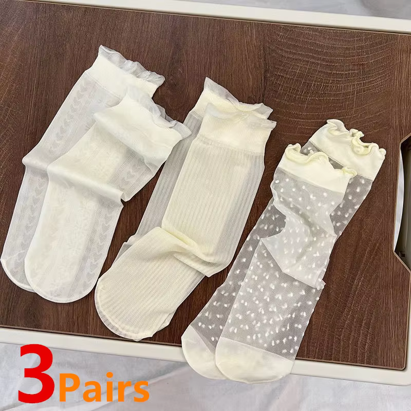 Lace Frill Knee Socks – Lilvelle find
