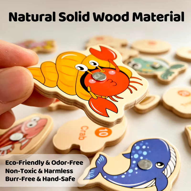 Wooden Magnetic Fishing Game