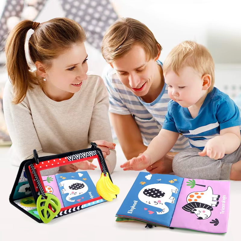 Black & White Tummy-Time Mirror – Sea life