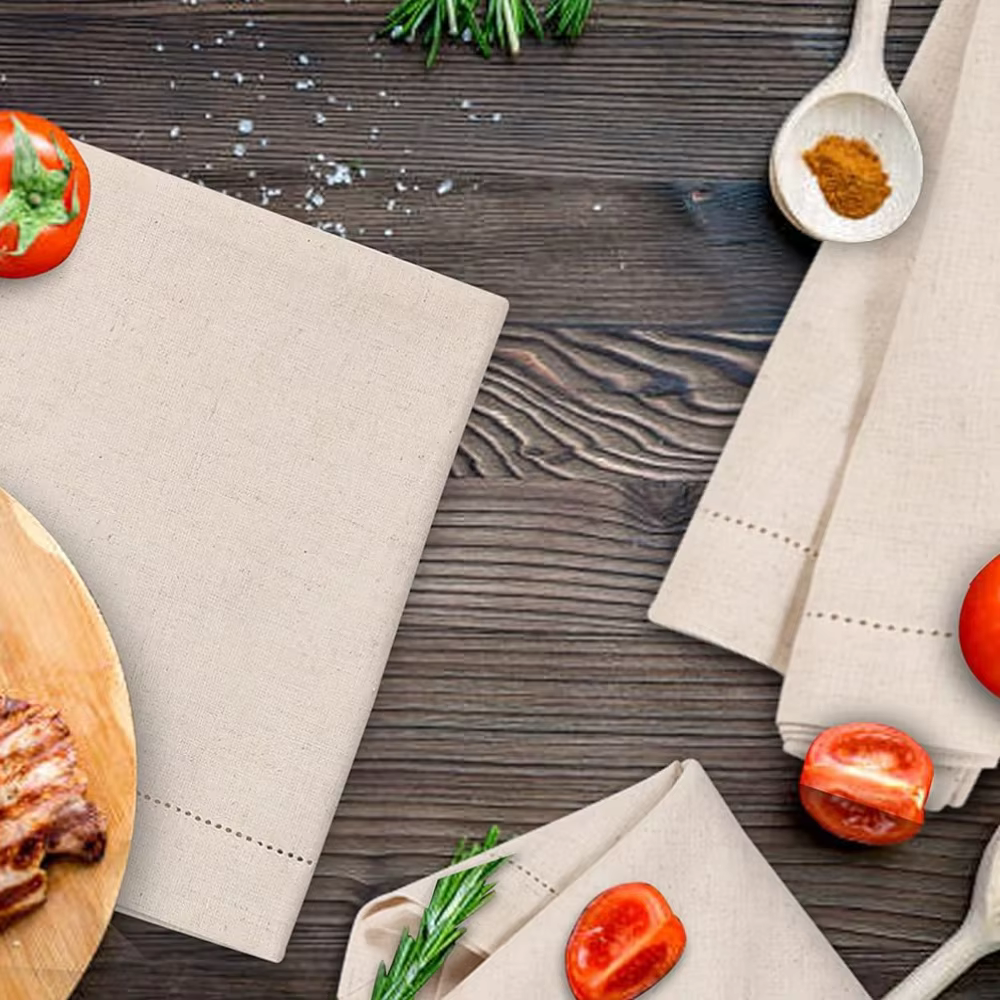 Hemstitched Linen Napkins – Set of 6