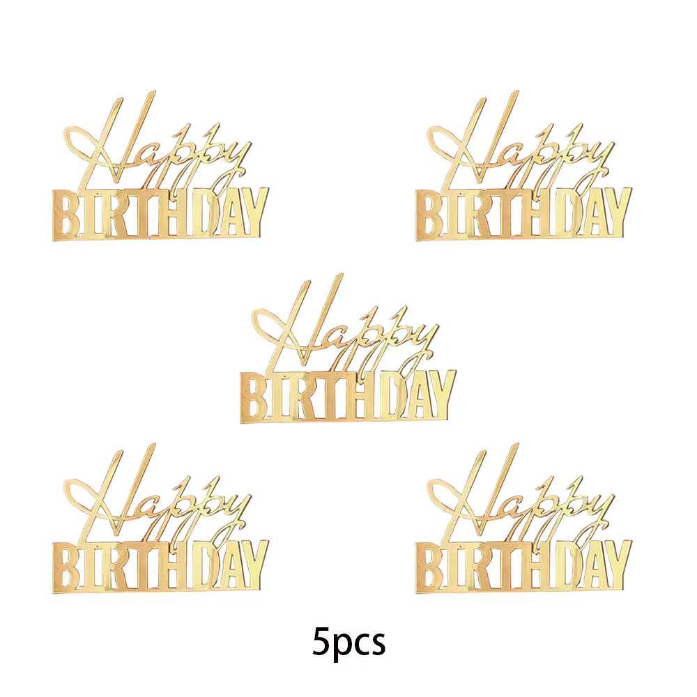 Mirror Acrylic Cake Toppers