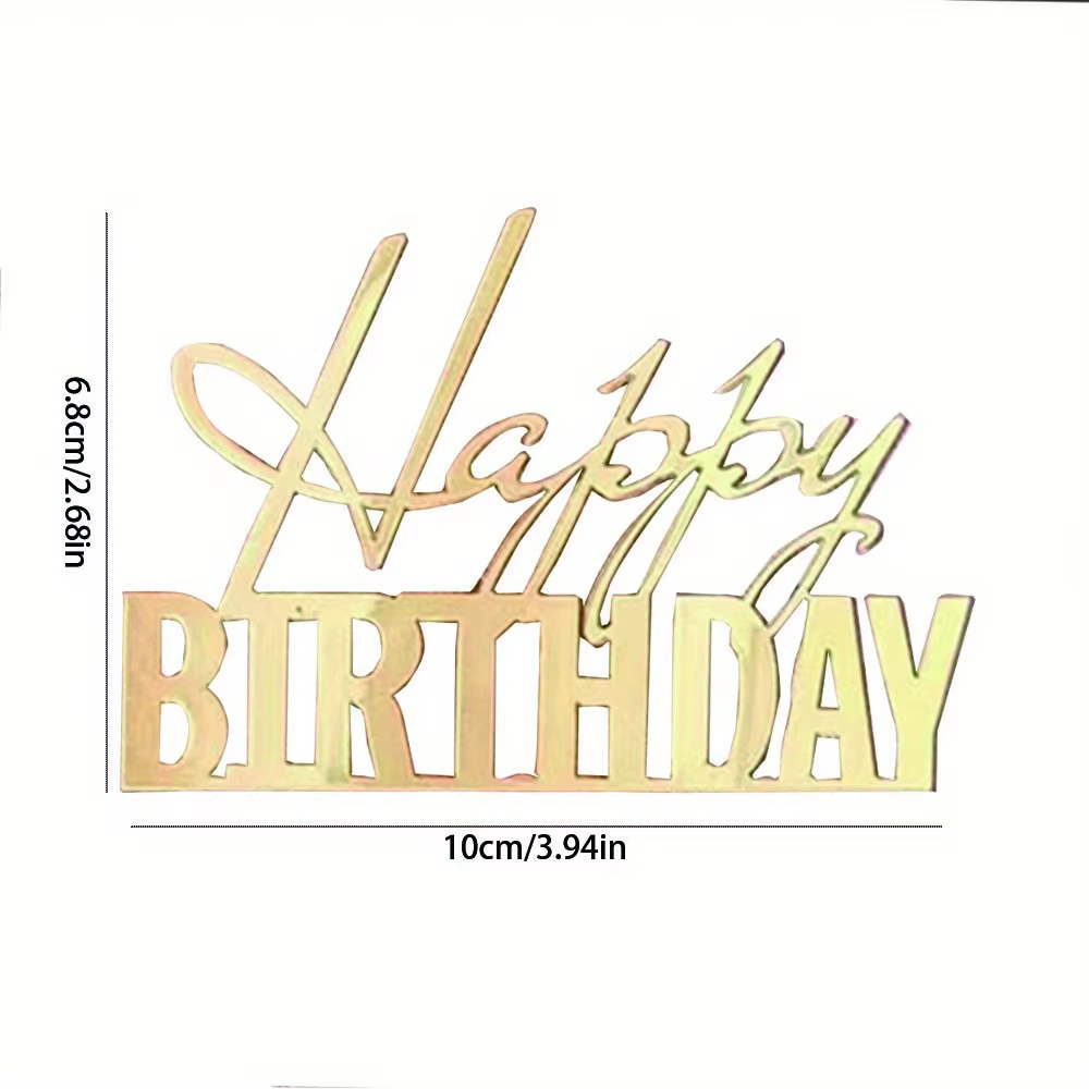 Mirror Acrylic Cake Toppers