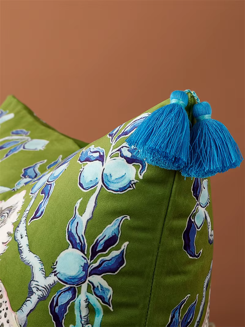 Chinoiserie Velvet Cushion Cover