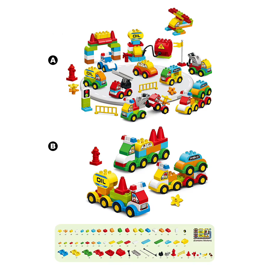 Big-Brick Car Squad (140 pcs)