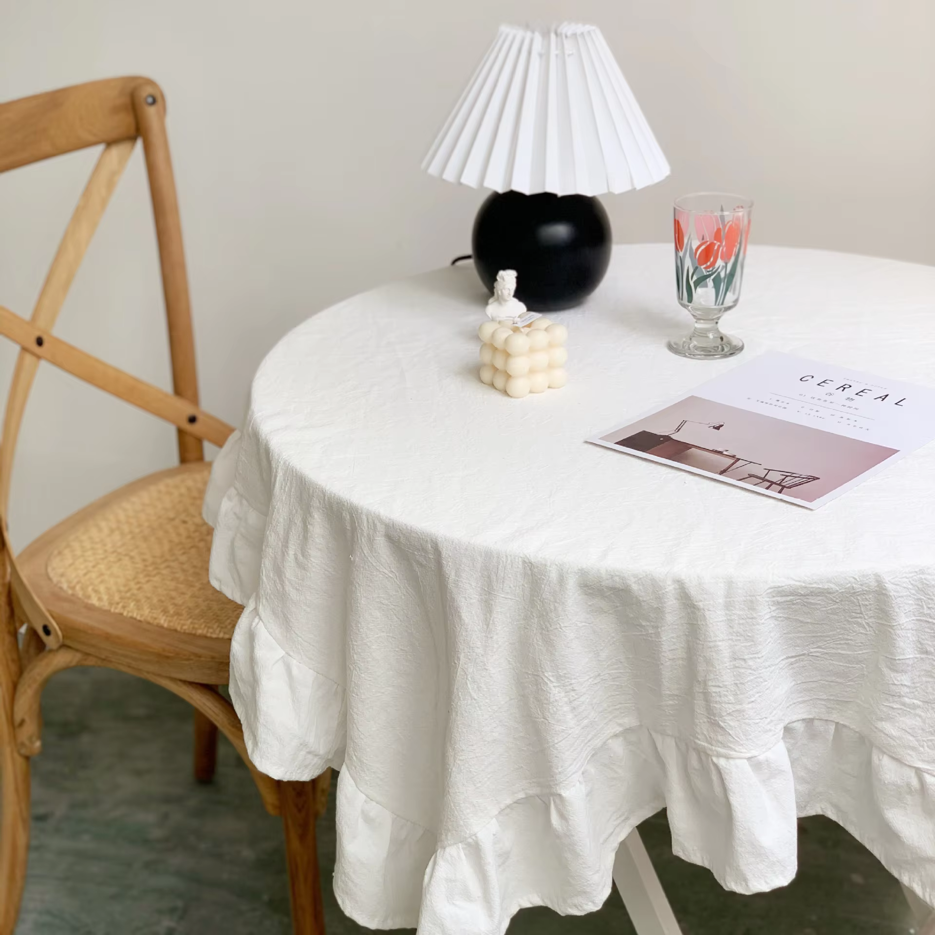 Ruffled Lace Tablecloth