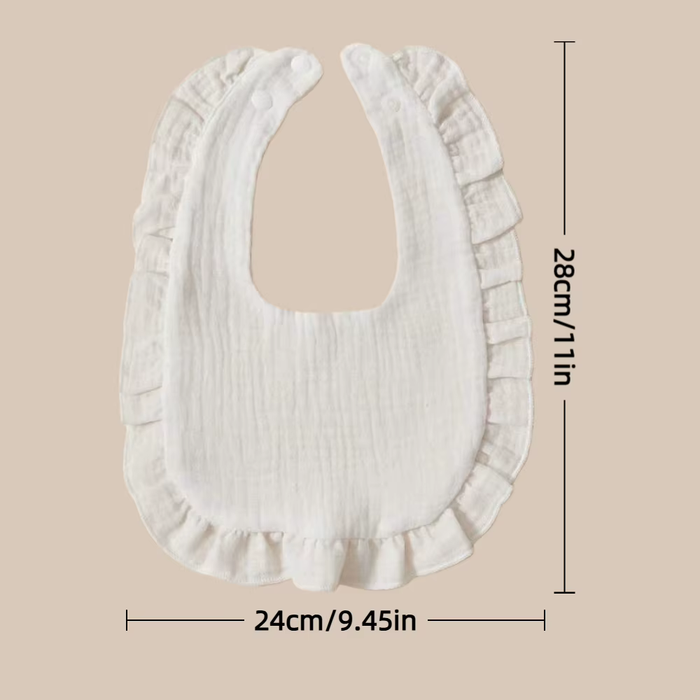 Frilled Gauze Bibs