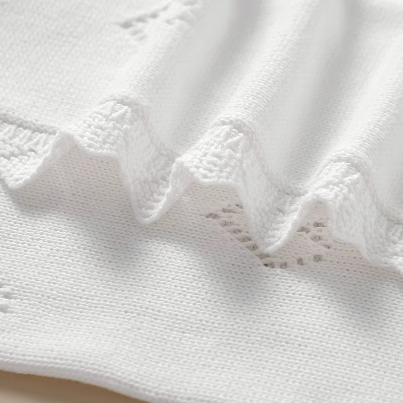 Baby Blanket Cotton 100 80cm Soft Knitted Newborn