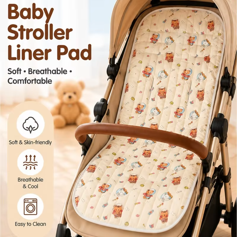 Quilted Pram Liner – Soft Print