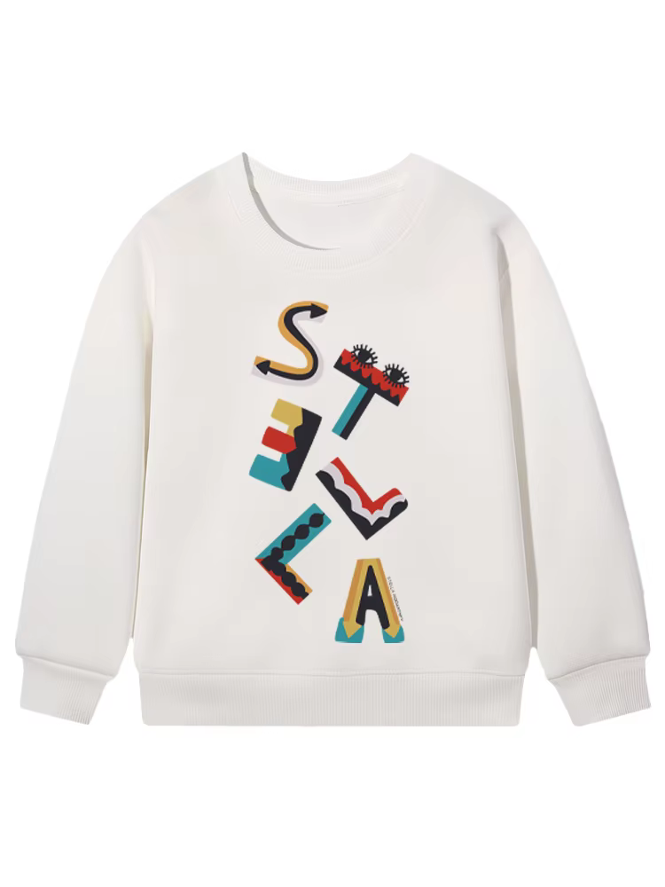 Girls' Abstract Letter Graphic Sweatshirt