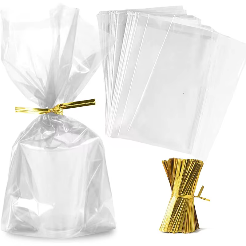 Clear treat bags with ties – Lilvelle Chanukah party finds