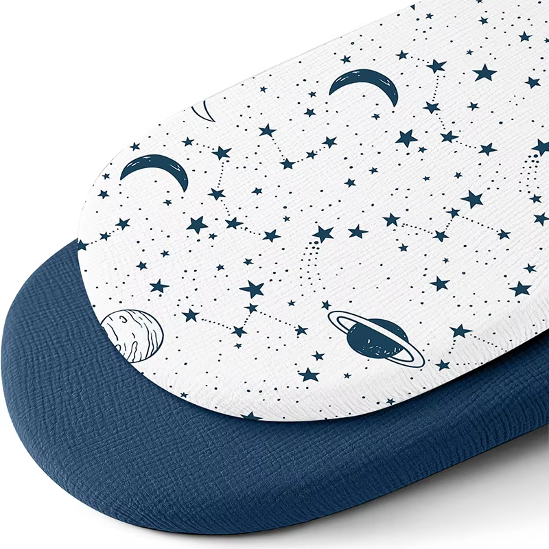 Muslin Fitted Bassinet Sheets