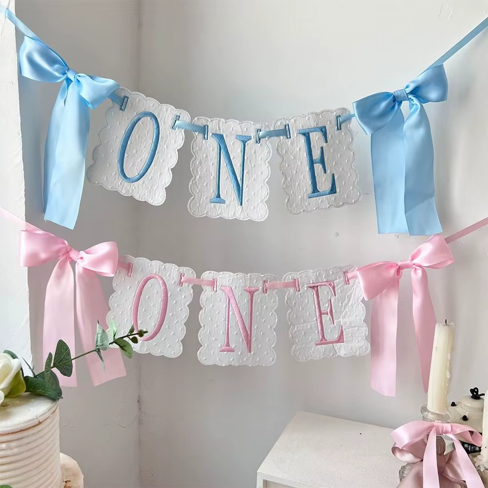 Lace Trim First Birthday Hat