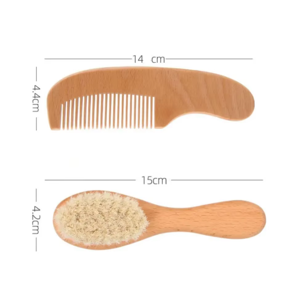 Beech Wood Brush & Comb Set