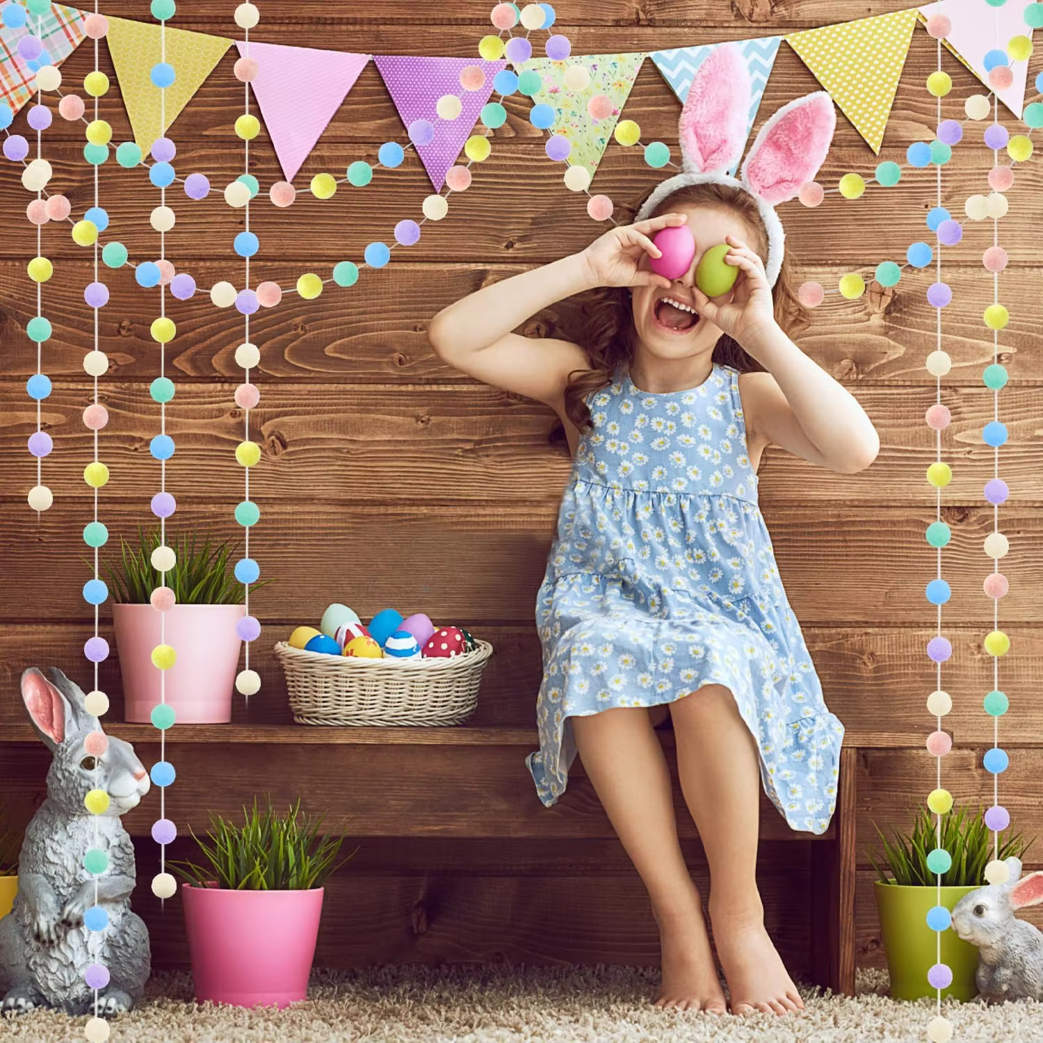 Pastel Pom-Pom Garland