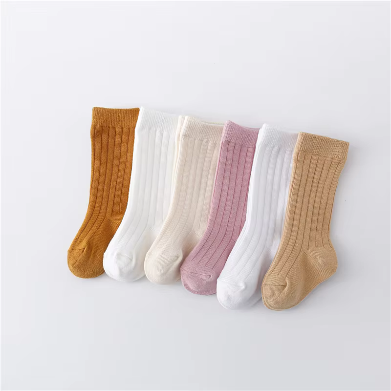 Striped Cotton Knee Socks