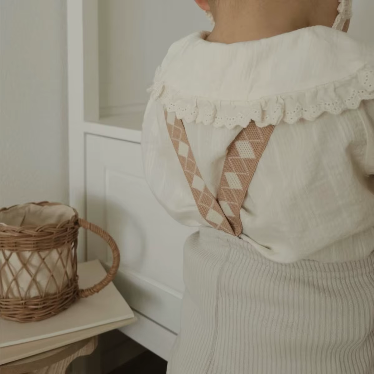 Baby Ribbed Suspender Leggings