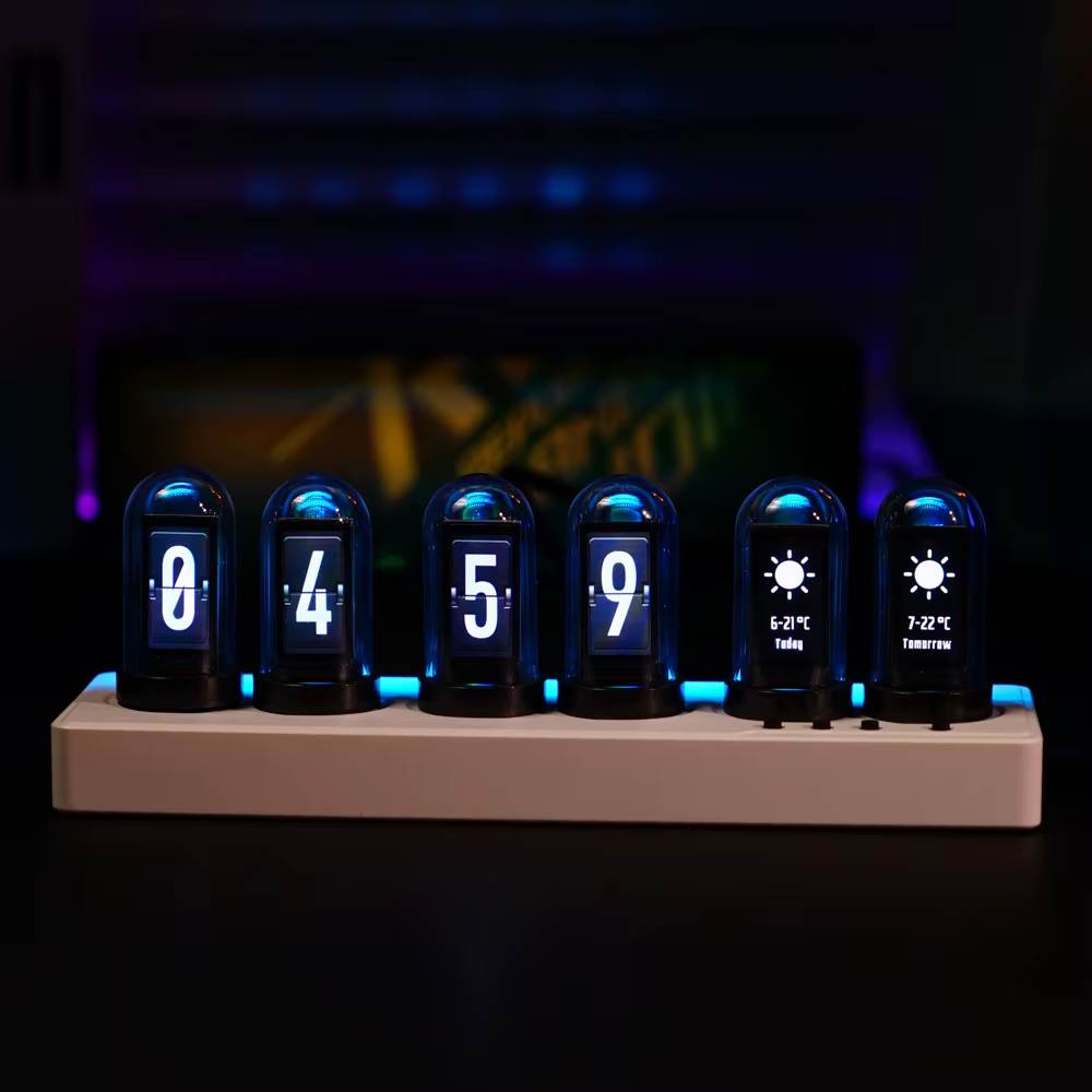 Nixie-Style Tube Clock – Silver
