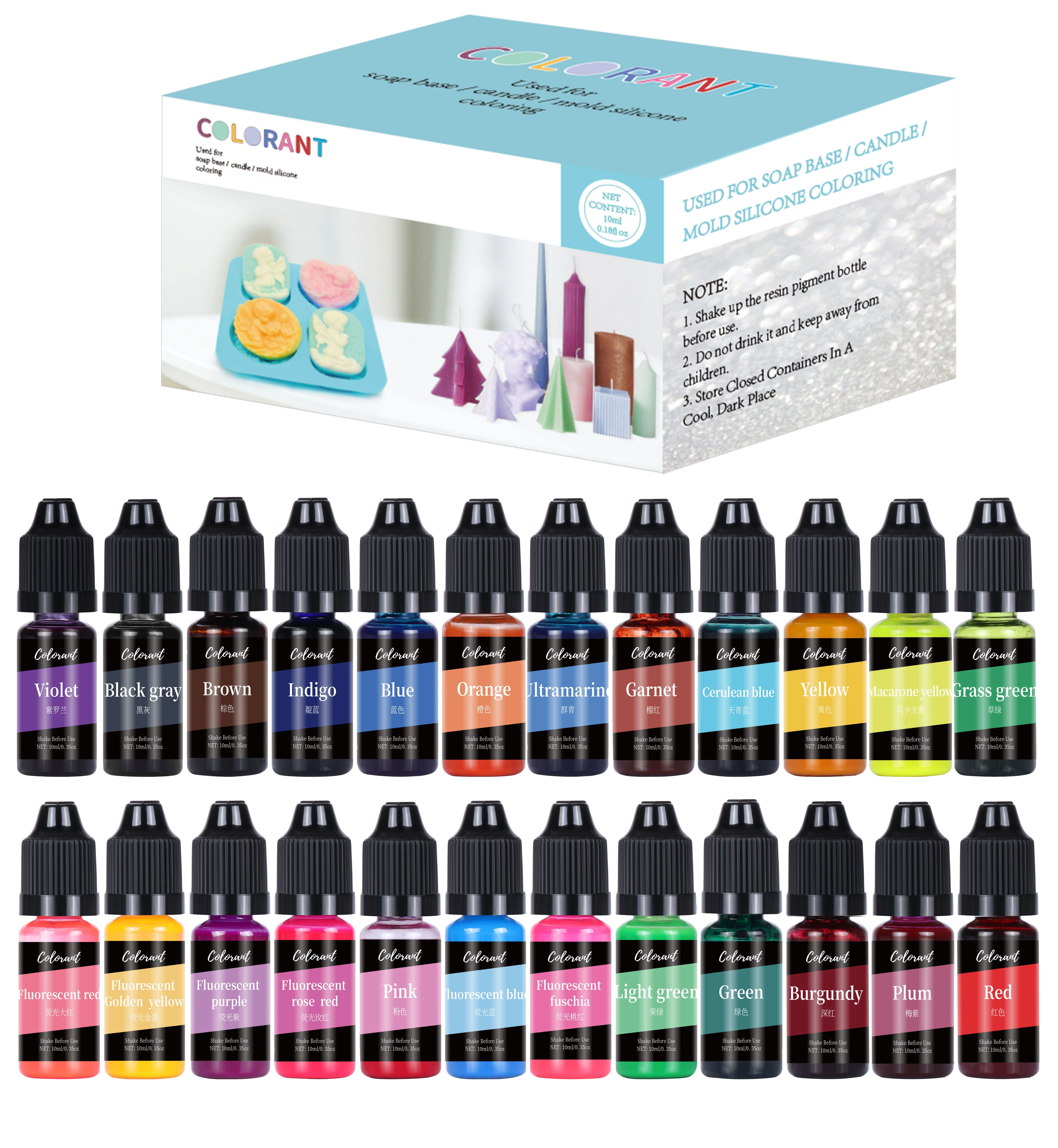 Candle Dyes Kit Liquid Colorant Pigment Set DIY