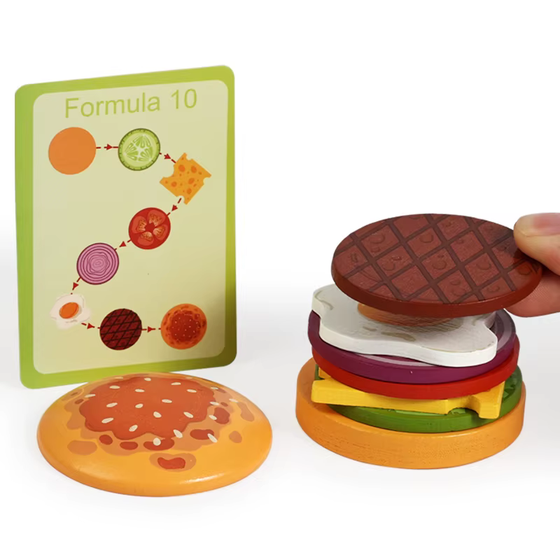 Wooden Play Food – Burger Stack – Burger