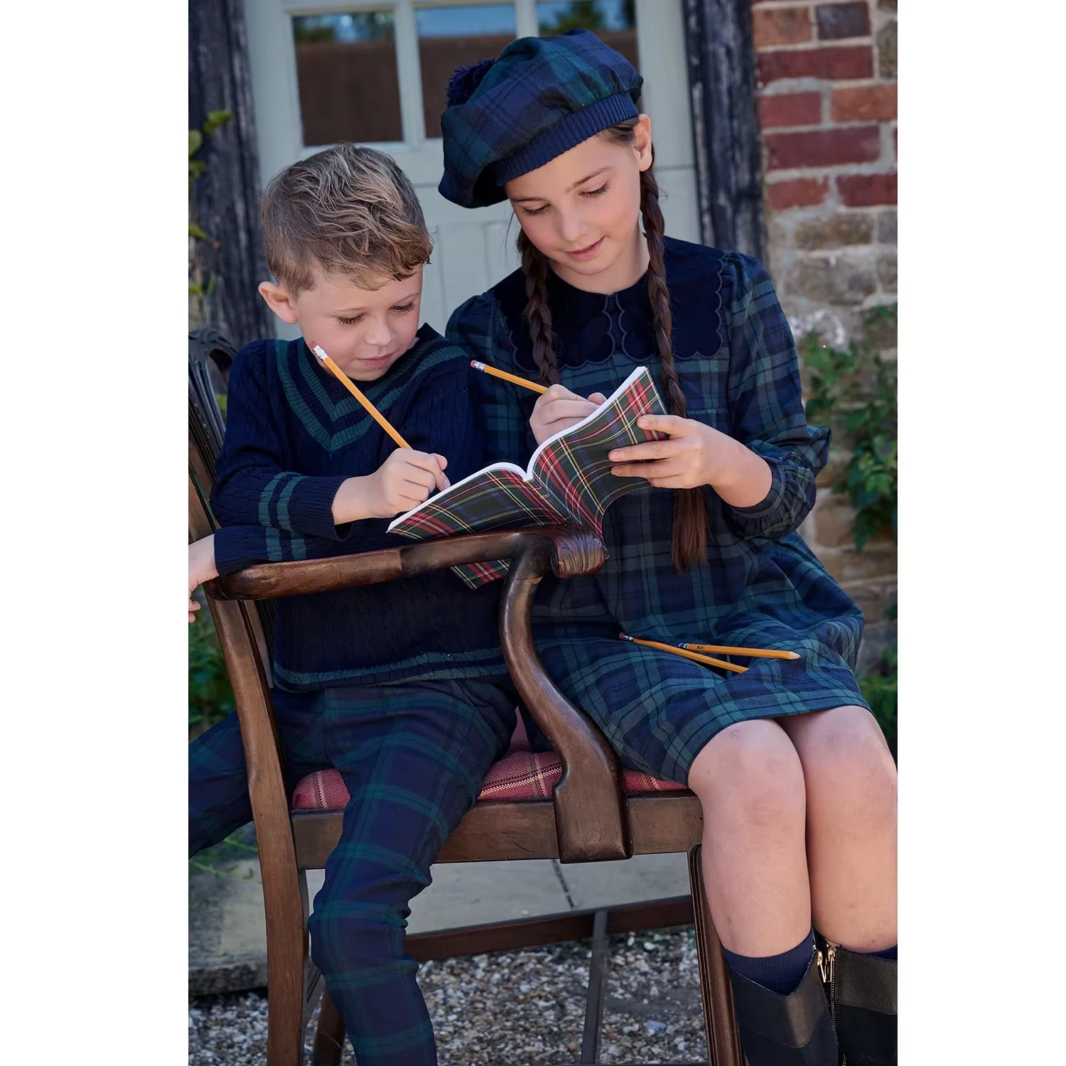 Navy Tartan Family Matching Collection