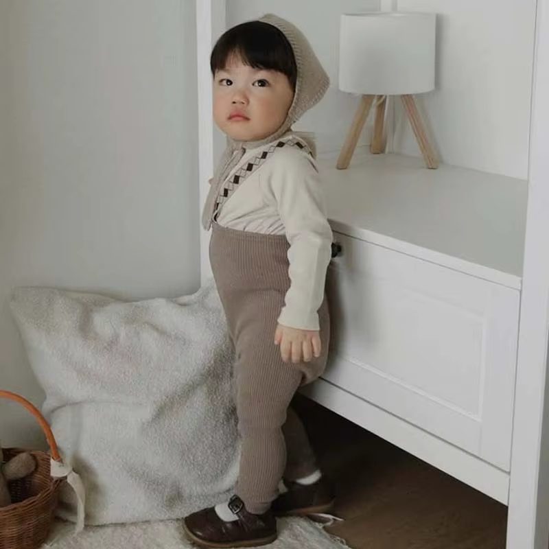 Baby Ribbed Suspender Leggings
