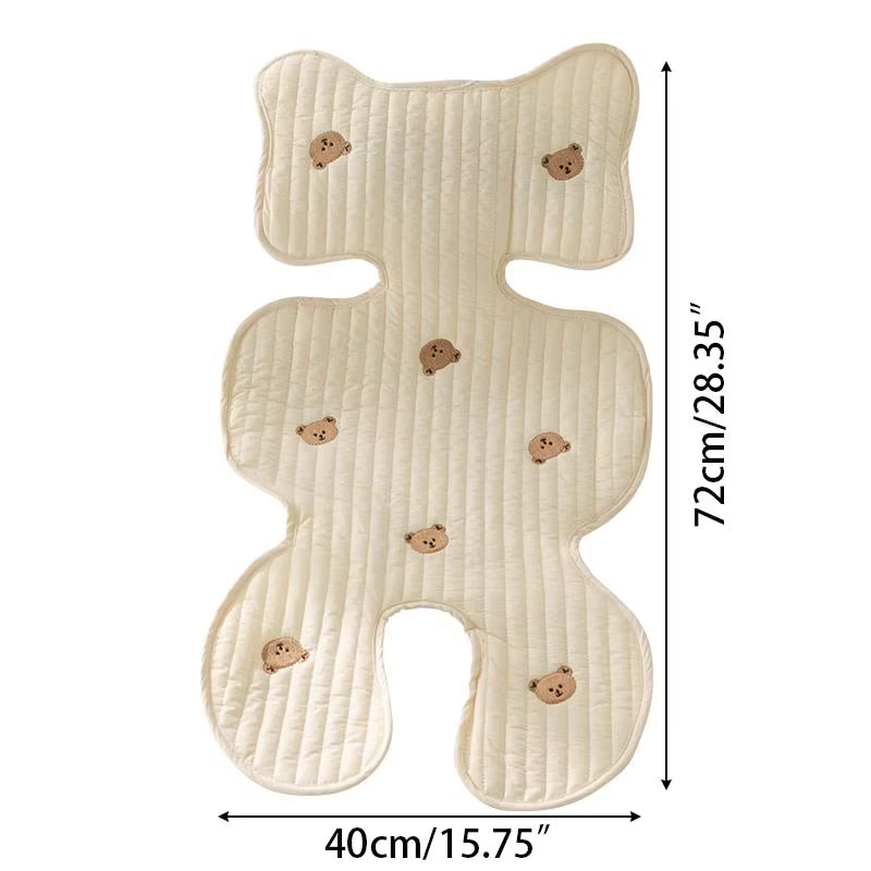 Embroidered Bear & Bunny Pram Liner