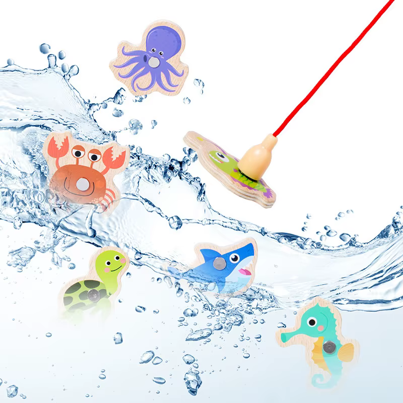 Wooden Magnetic Fishing Game