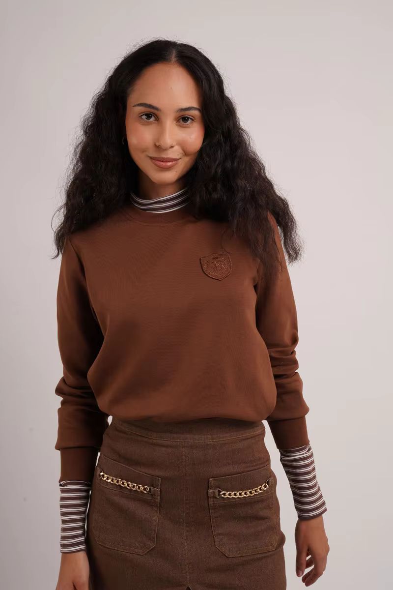 Embroidered Crew-Neck Top by Ali Specials