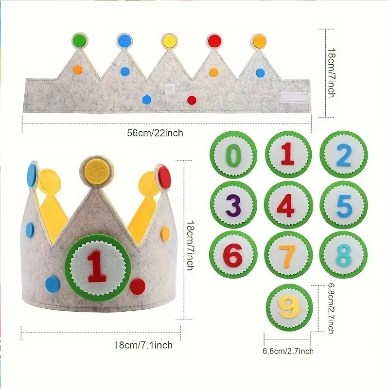 Felt Birthday Number Crown