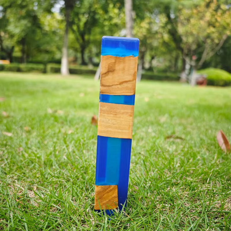 Olive Wood & Resin Rectangular Mezuzah Case