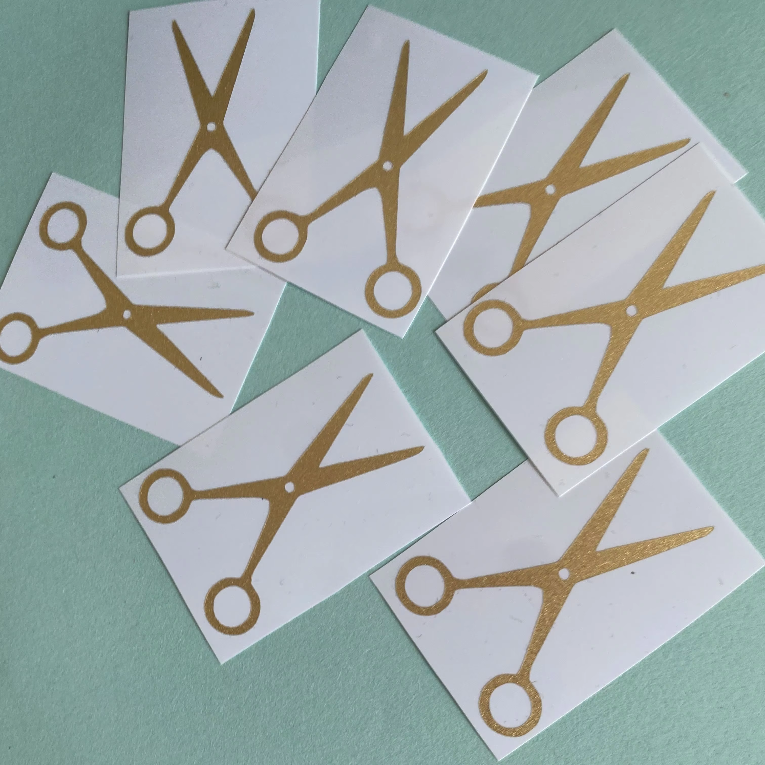 Gold Scissors Upsherin Stickers