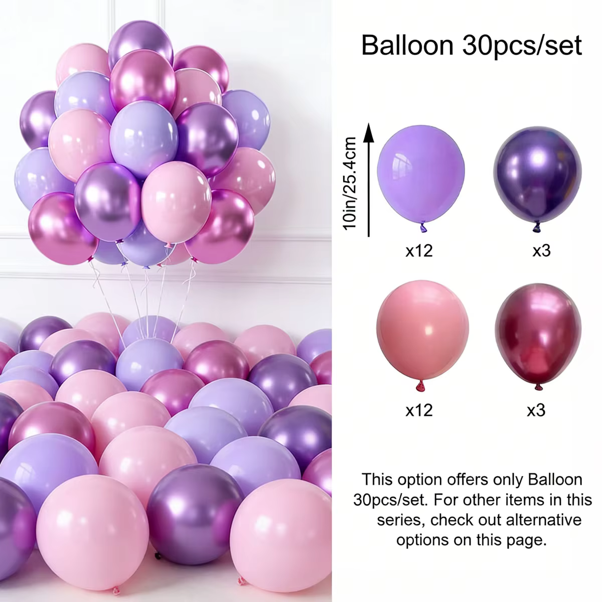 Purple Pink Birthday Decoration Set