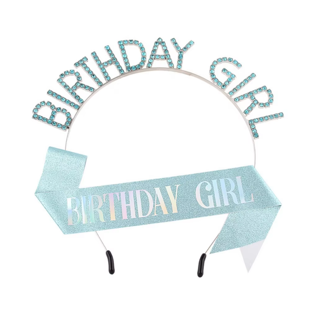 Birthday Girl Sash and Tiara Set