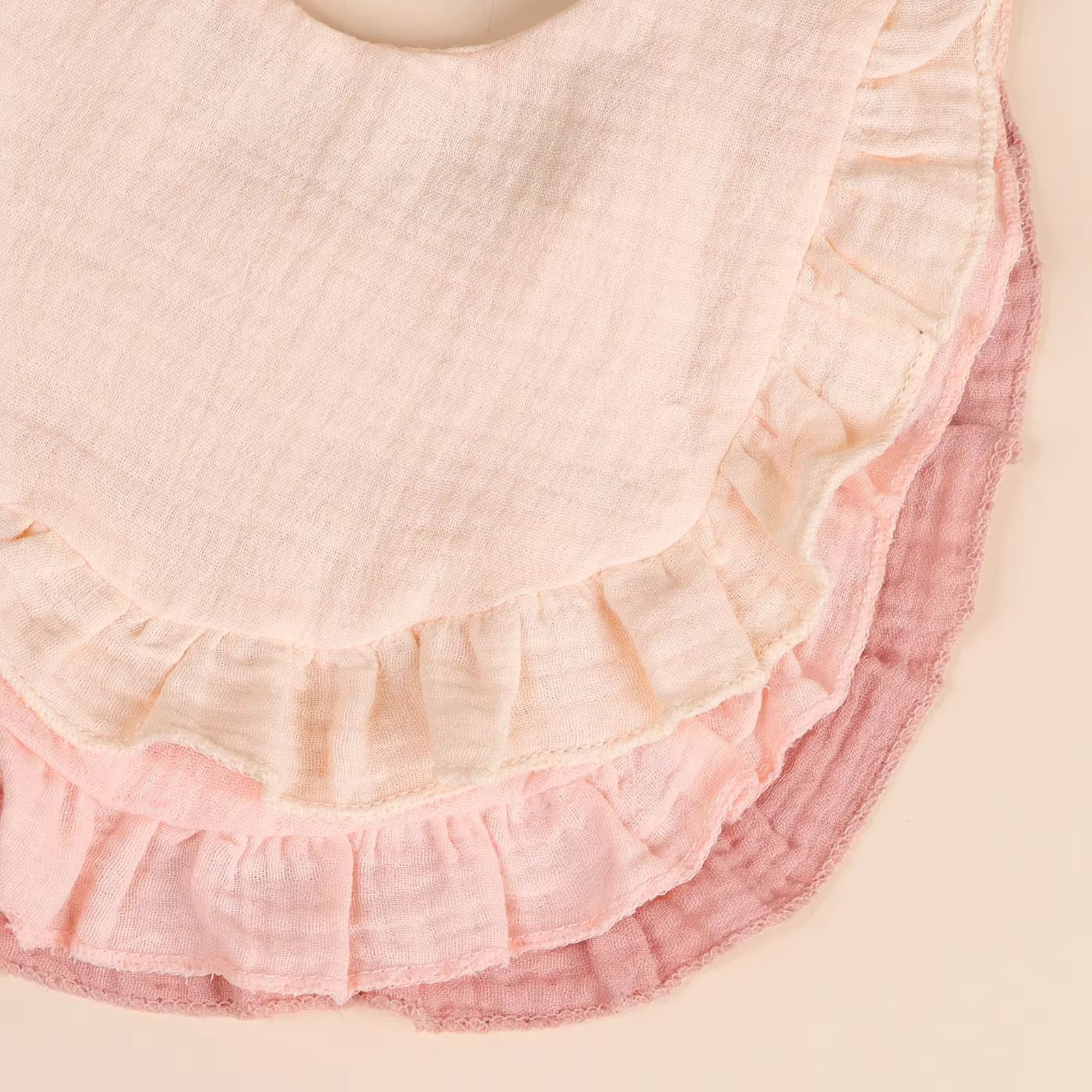 Frilled Gauze Bibs