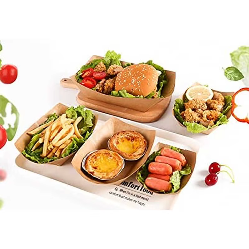 Kraft Paper Snack Trays