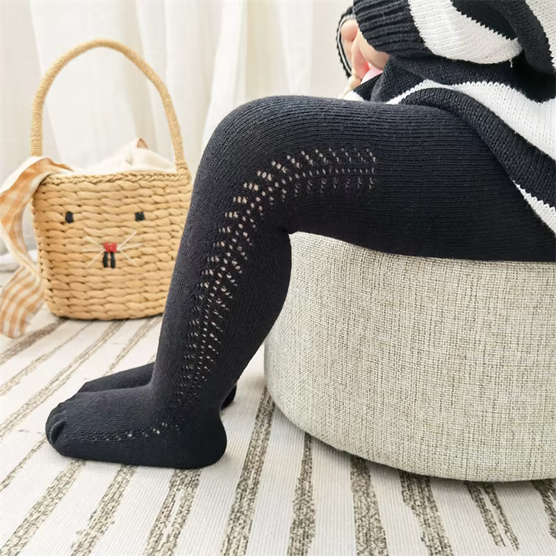 Ribbed Pointelle Tights