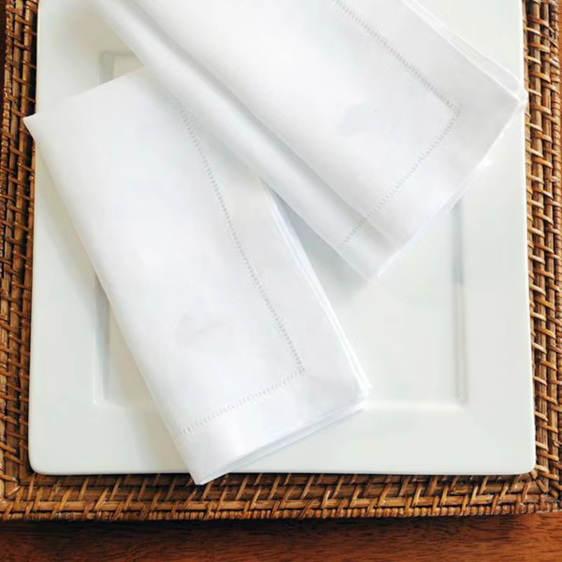 White Hemstitch Lace Napkins